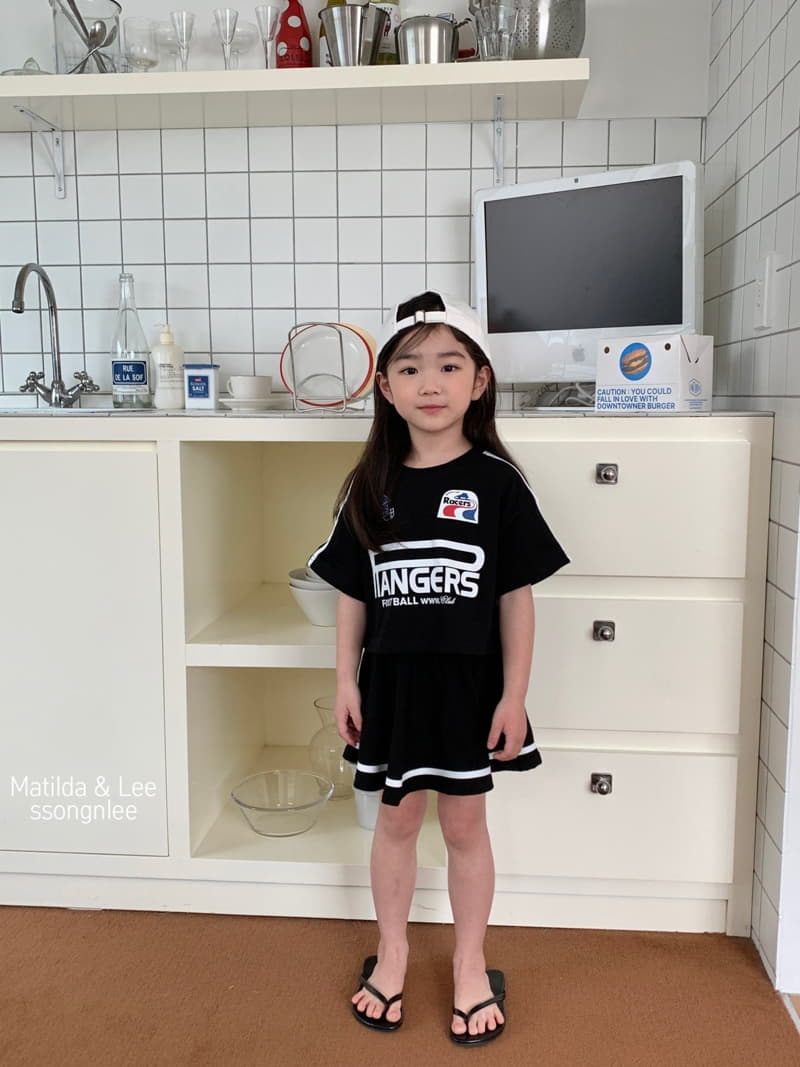 Matilda & Lee - Korean Children Fashion - #prettylittlegirls - Rugby Skirt Top Bottom Set - 2