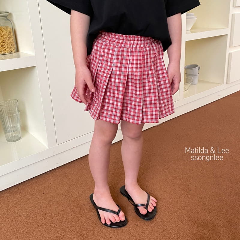 Matilda & Lee - Korean Children Fashion - #prettylittlegirls - Juicy Check Skirt - 12