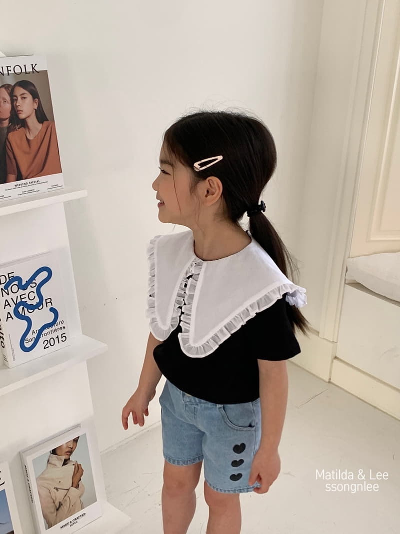 Matilda & Lee - Korean Children Fashion - #prettylittlegirls - Big Collar Ruffle Tee - 6