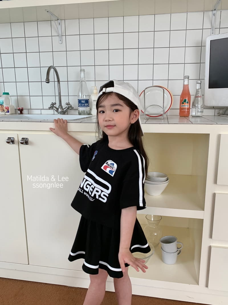 Matilda & Lee - Korean Children Fashion - #stylishchildhood - Rugby Skirt Top Bottom Set - 5