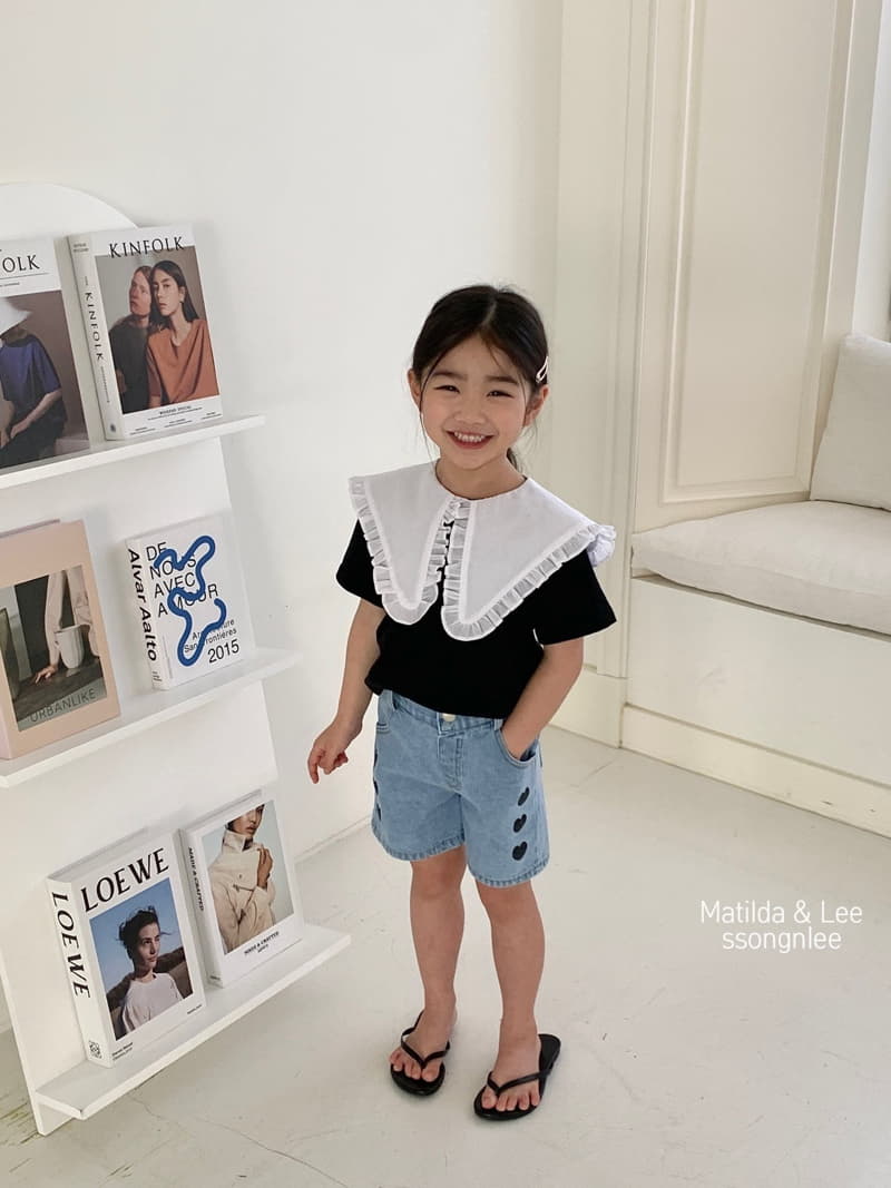 Matilda & Lee - Korean Children Fashion - #stylishchildhood - Big Collar Ruffle Tee - 9