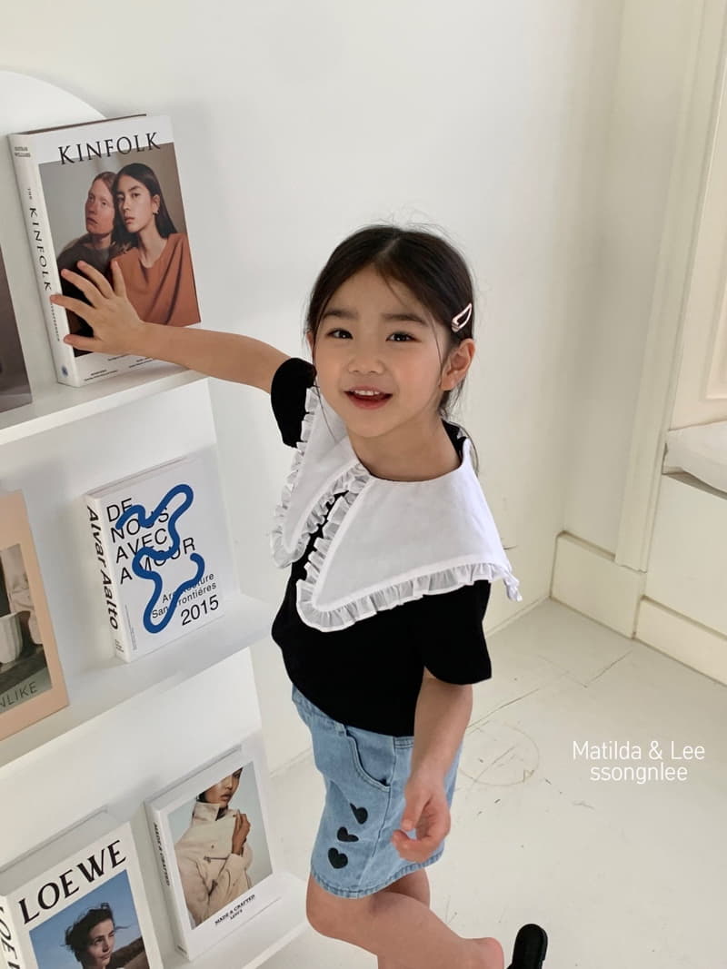 Matilda & Lee - Korean Children Fashion - #todddlerfashion - Big Collar Ruffle Tee - 7