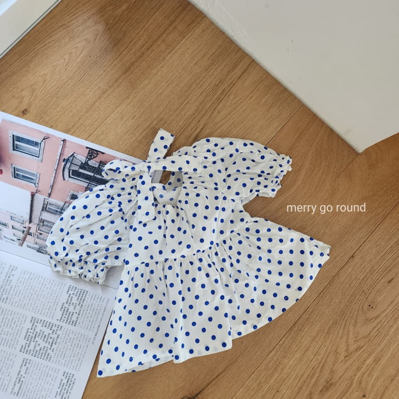 Merry Go Round - Korean Children Fashion - #Kfashion4kids - Dot Puff Blouse