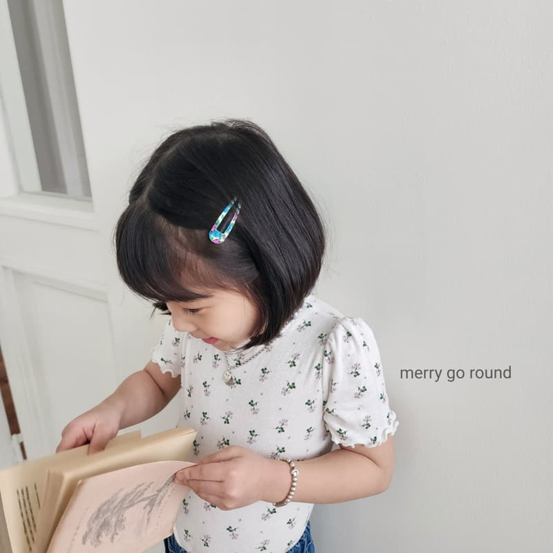 Merry Go Round - Korean Children Fashion - #childofig - Lilac Terry Tee - 6