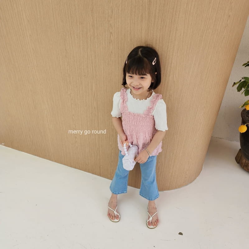 Merry Go Round - Korean Children Fashion - #childofig - Smocked Sleeveless - 5