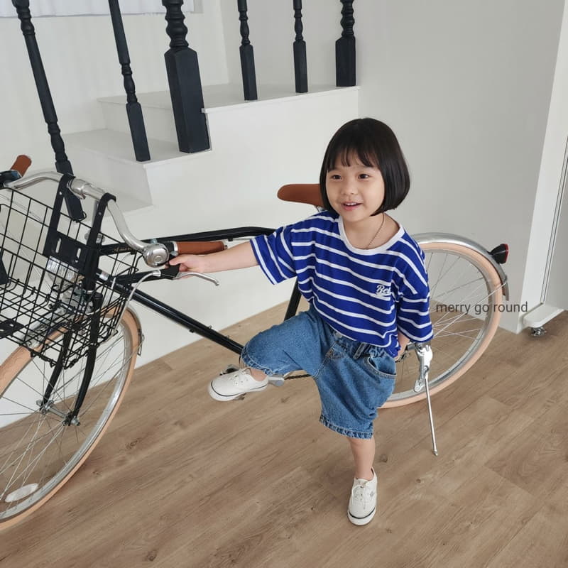 Merry Go Round - Korean Children Fashion - #childofig - Retro Stripes Tee - 4