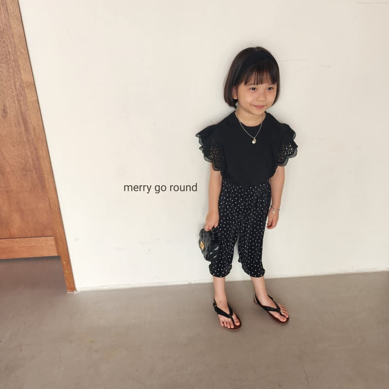 Merry Go Round - Korean Children Fashion - #discoveringself - Lace Frill Tee - 7