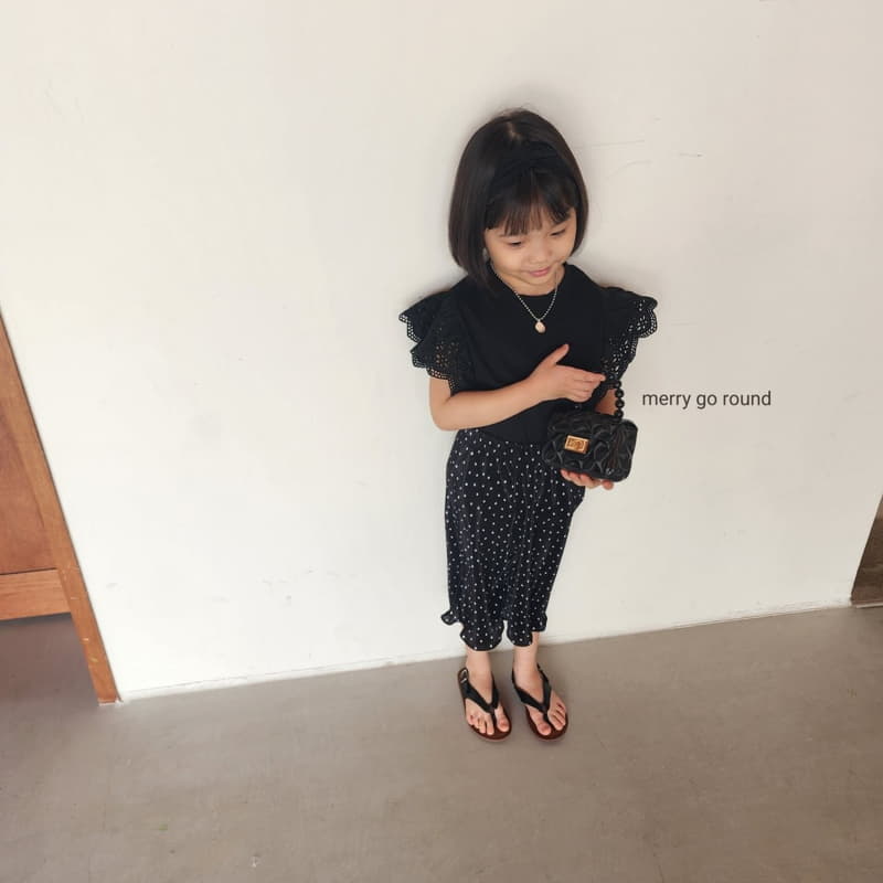 Merry Go Round - Korean Children Fashion - #fashionkids - Lace Frill Tee - 8