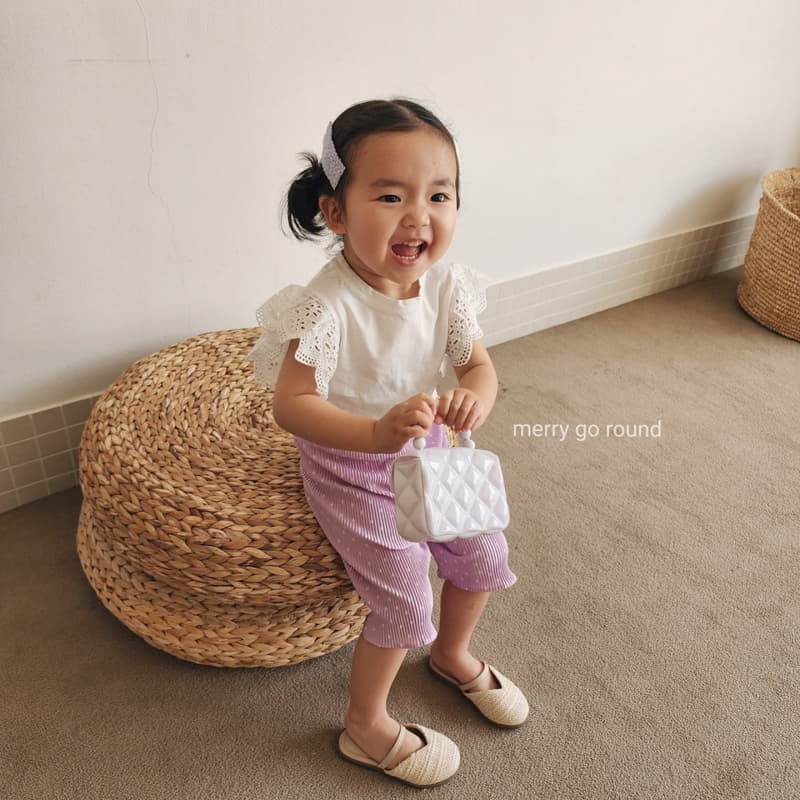 Merry Go Round - Korean Children Fashion - #littlefashionista - Dot Wrinkle Pants - 3