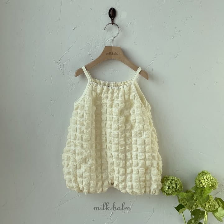 Milk Balm - Korean Baby Fashion - #onlinebabyshop - Bubble Dungarees Bodysuit - 10