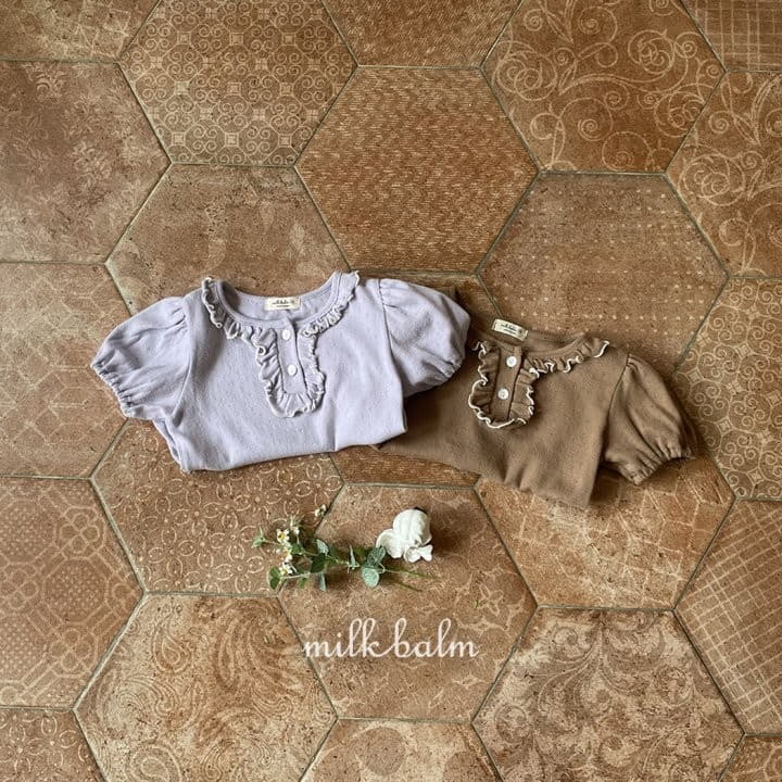 Milk Balm - Korean Children Fashion - #childrensboutique - Rosely Frill Tee - 8