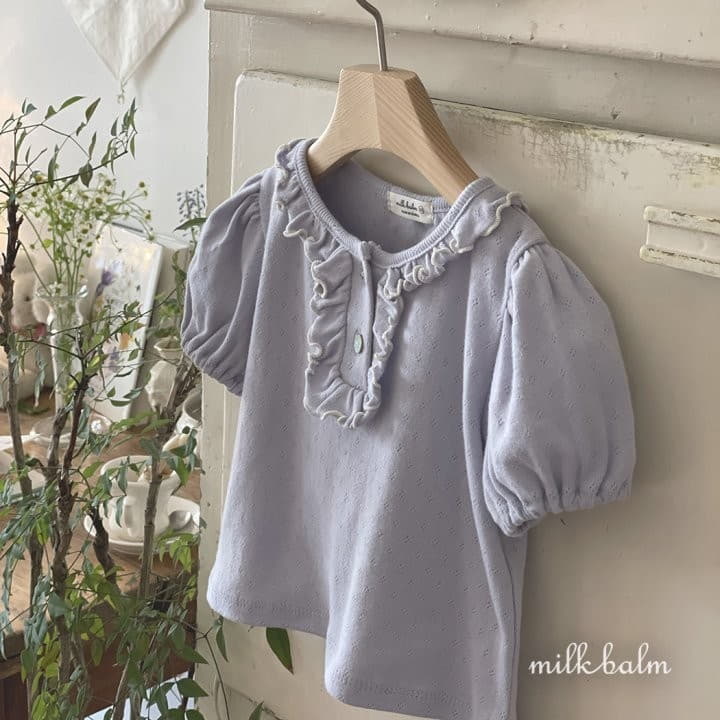 Milk Balm - Korean Children Fashion - #toddlerclothing - Rosely Frill Tee - 5