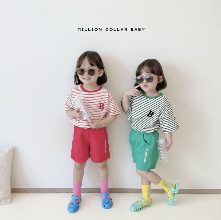 Million Dollar Baby - Korean Children Fashion - #Kfashion4kids - B Point Stripes Tee - 12