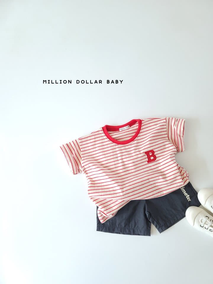 Million Dollar Baby - Korean Children Fashion - #childrensboutique - B Point Stripes Tee - 5