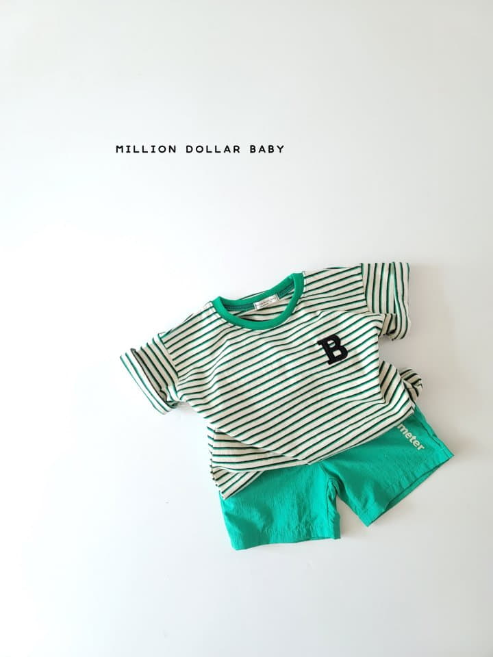 Million Dollar Baby - Korean Children Fashion - #designkidswear - B Point Stripes Tee - 6