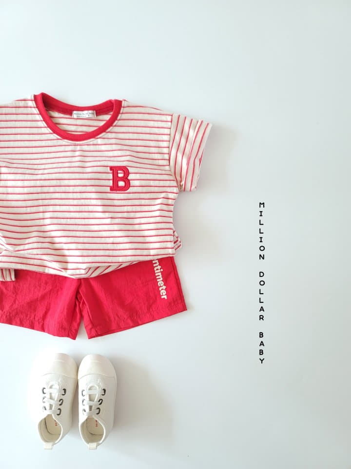 Million Dollar Baby - Korean Children Fashion - #discoveringself - B Point Stripes Tee - 7