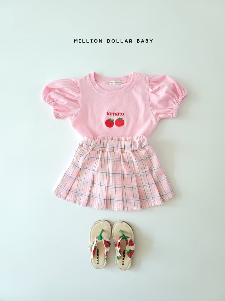 Million Dollar Baby - Korean Children Fashion - #kidsshorts - Tomato Shirring Tee - 6