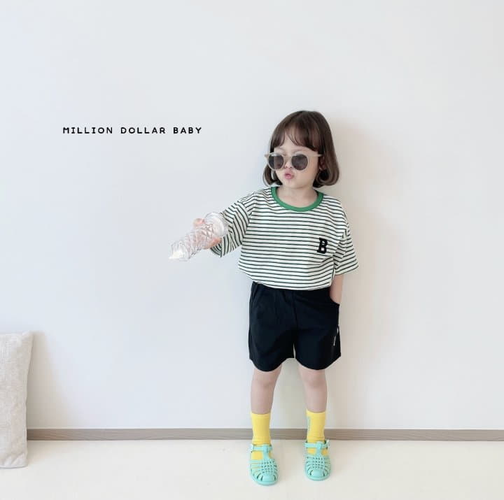 Million Dollar Baby - Korean Children Fashion - #kidsstore - B Point Stripes Tee - 10