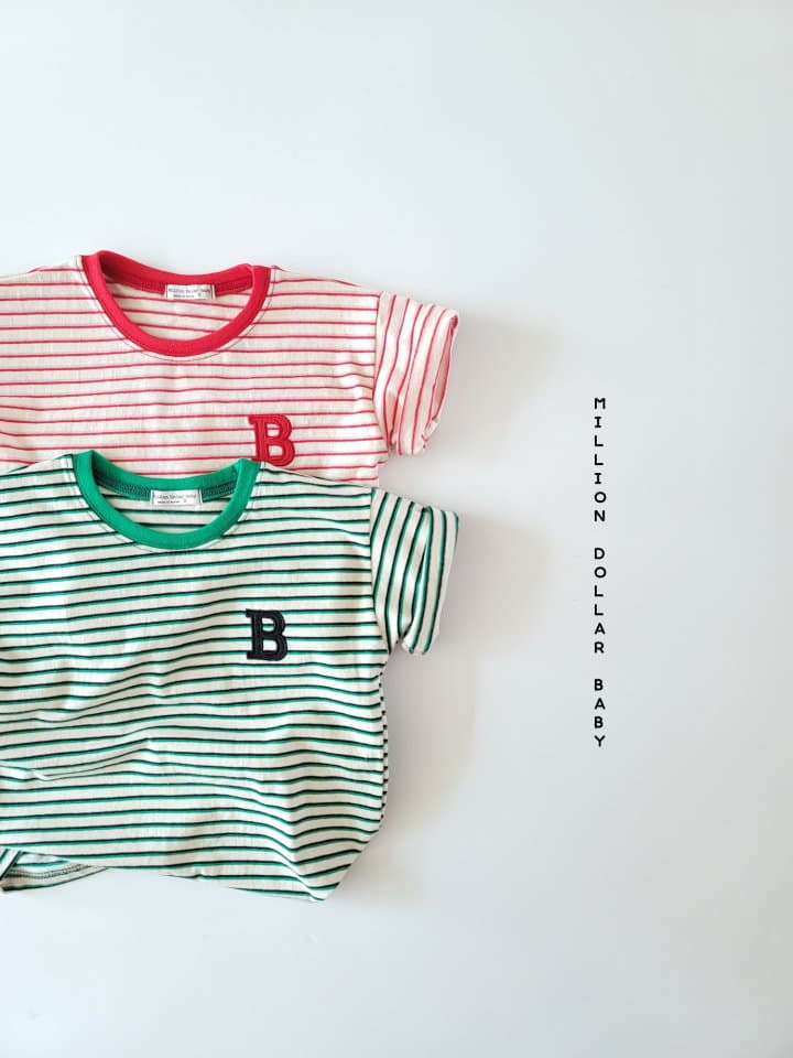 Million Dollar Baby - Korean Children Fashion - #minifashionista - B Point Stripes Tee