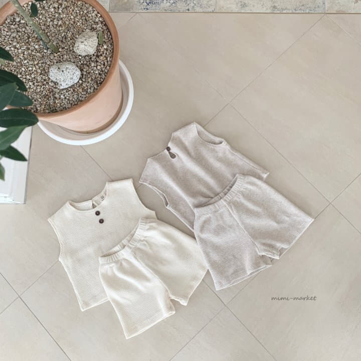 Mimi Market - Korean Baby Fashion - #babyboutiqueclothing - Cream Top Bottom Set - 2