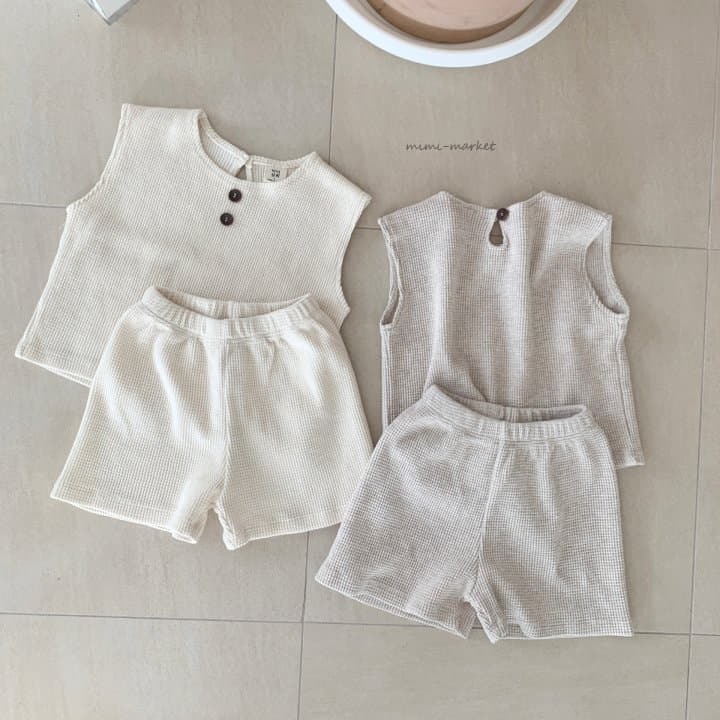 Mimi Market - Korean Baby Fashion - #babylifestyle - Cream Top Bottom Set - 7