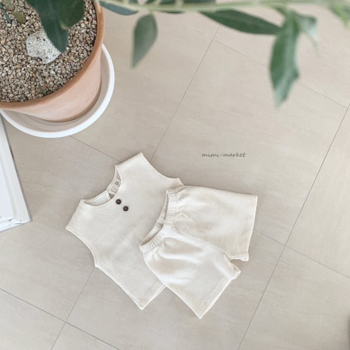 Mimi Market - Korean Baby Fashion - #babyoutfit - Cream Top Bottom Set - 10