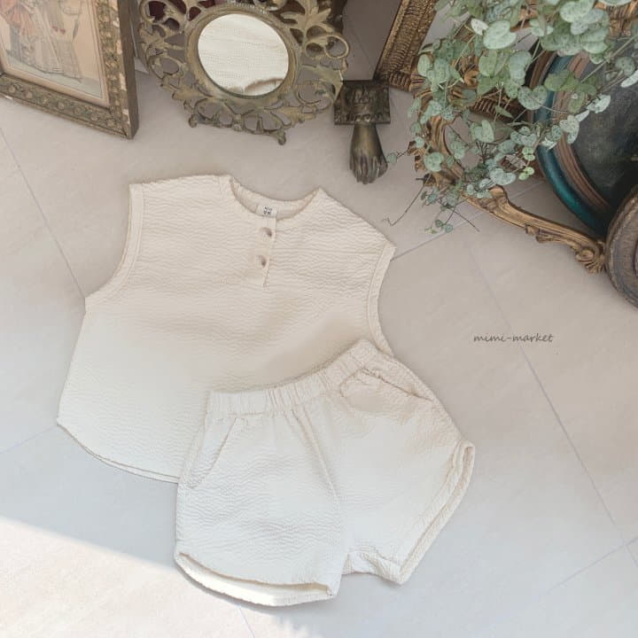 Mimi Market - Korean Baby Fashion - #babyoutfit - Ripple Top Bottom Set - 6