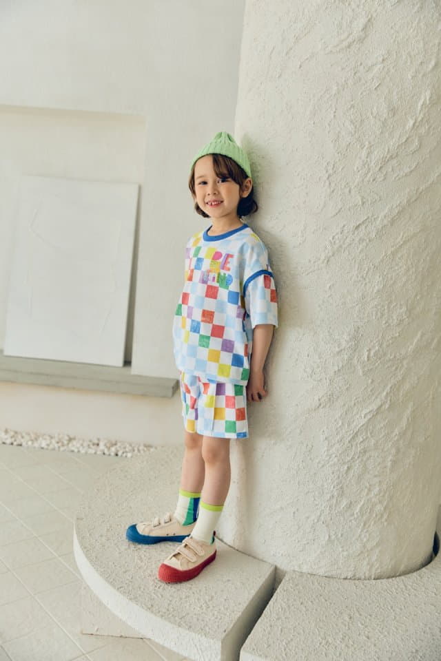 Mimico - Korean Children Fashion - #childofig - Multi Check Top Bottom Set