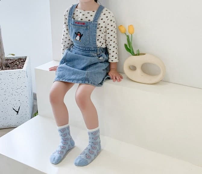 Miso - Korean Children Fashion - #childofig - Pink Blouse Socks Set - 6