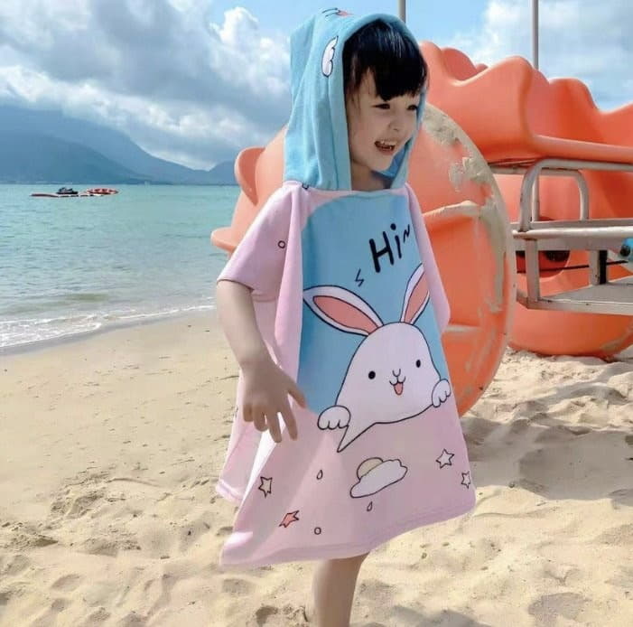 Miso - Korean Children Fashion - #kidzfashiontrend - Beach Towel Cape - 2