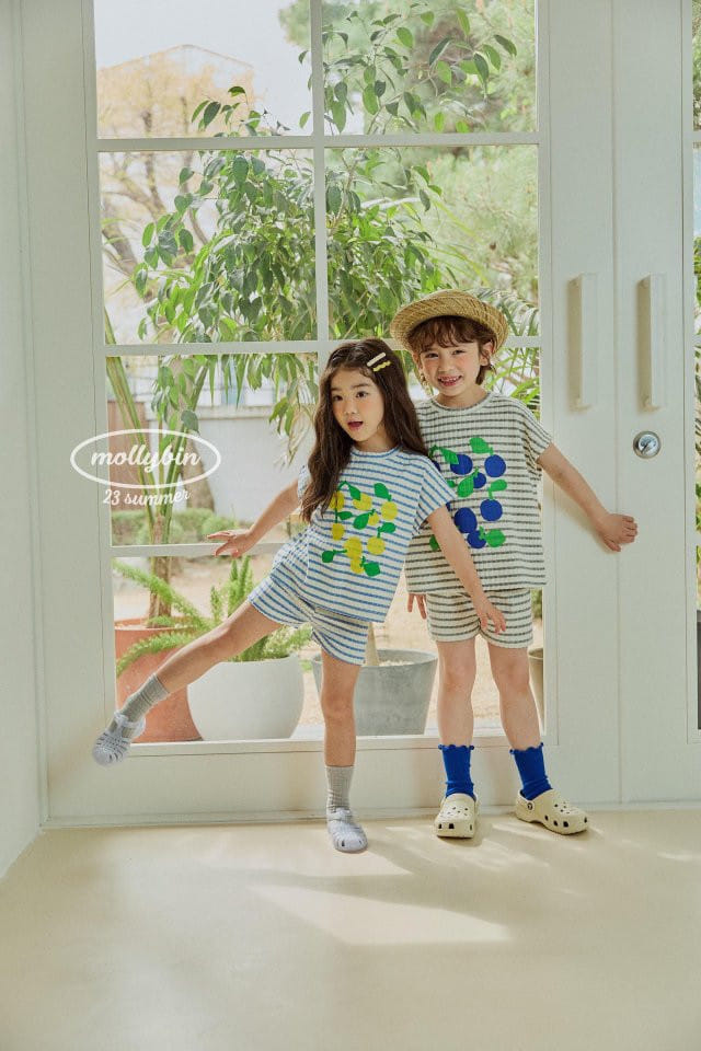 Mollybin - Korean Children Fashion - #childofig - Sweet Terry Top Bottom Set - 4