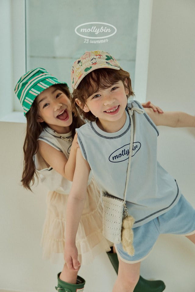 Mollybin - Korean Children Fashion - #childrensboutique - One Point Sleeveless - 12