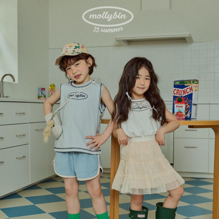 Mollybin - Korean Children Fashion - #kidsstore - One Point Sleeveless