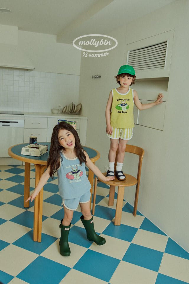 Mollybin - Korean Children Fashion - #magicofchildhood - Summer Rabbit Top Bottom Set - 4