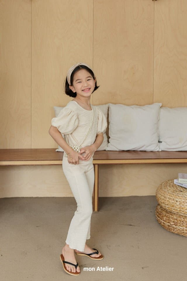 Mon Atelier - Korean Children Fashion - #Kfashion4kids - Rinkle Top Bottom Set - 5