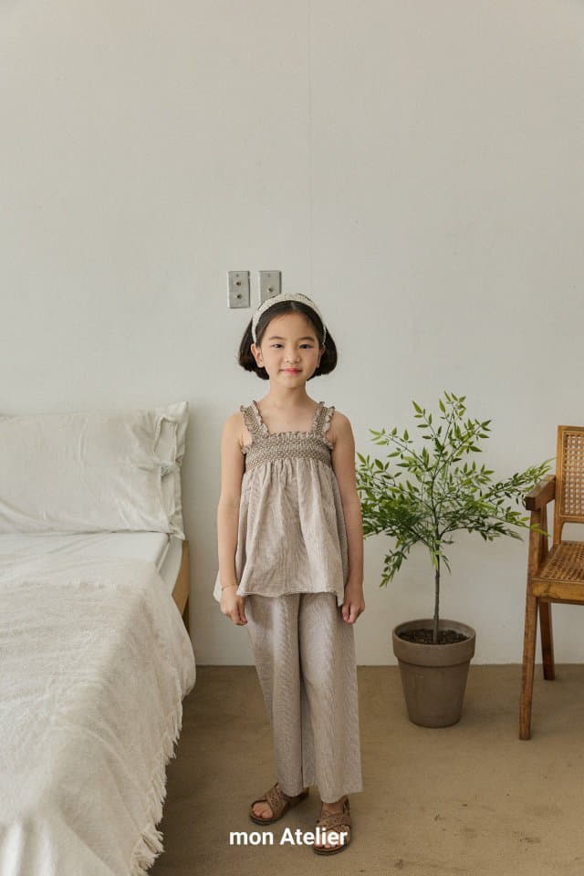 Mon Atelier - Korean Children Fashion - #Kfashion4kids - Orange Bonbon Top Bottom Set - 3