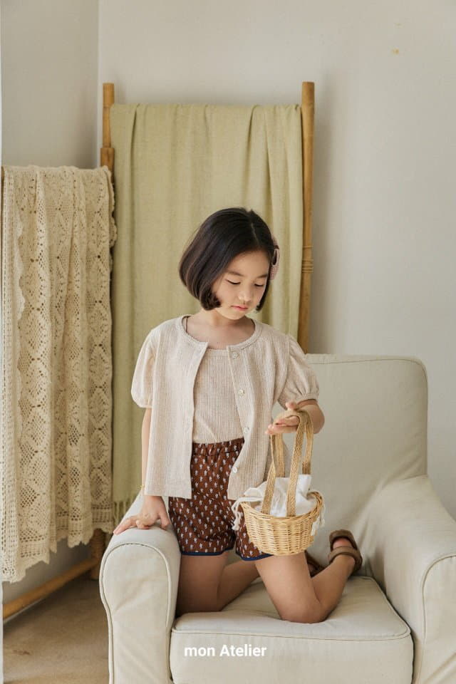 Mon Atelier - Korean Children Fashion - #Kfashion4kids - Eyelet Top Bottom Set - 9