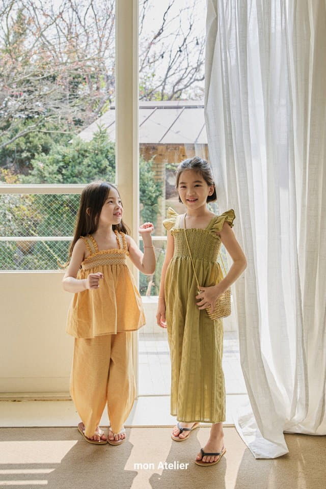 Mon Atelier - Korean Children Fashion - #childofig - Orange Bonbon Top Bottom Set - 8