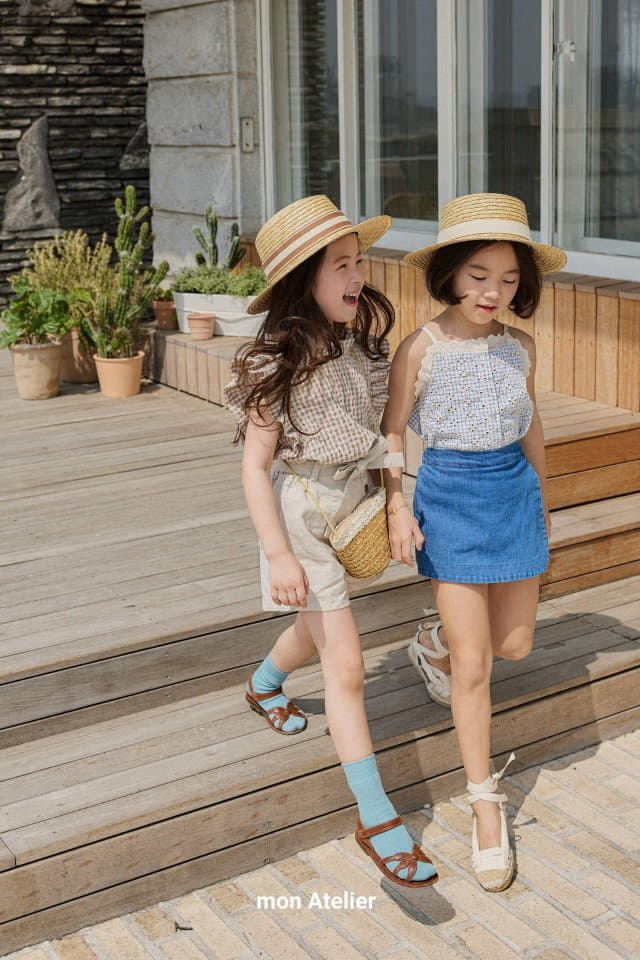 Mon Atelier - Korean Children Fashion - #designkidswear - Denim Wrap Shorts - 5