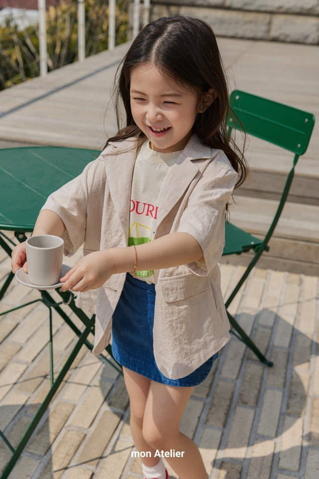 Mon Atelier - Korean Children Fashion - #designkidswear - Linen Half Jacket - 5