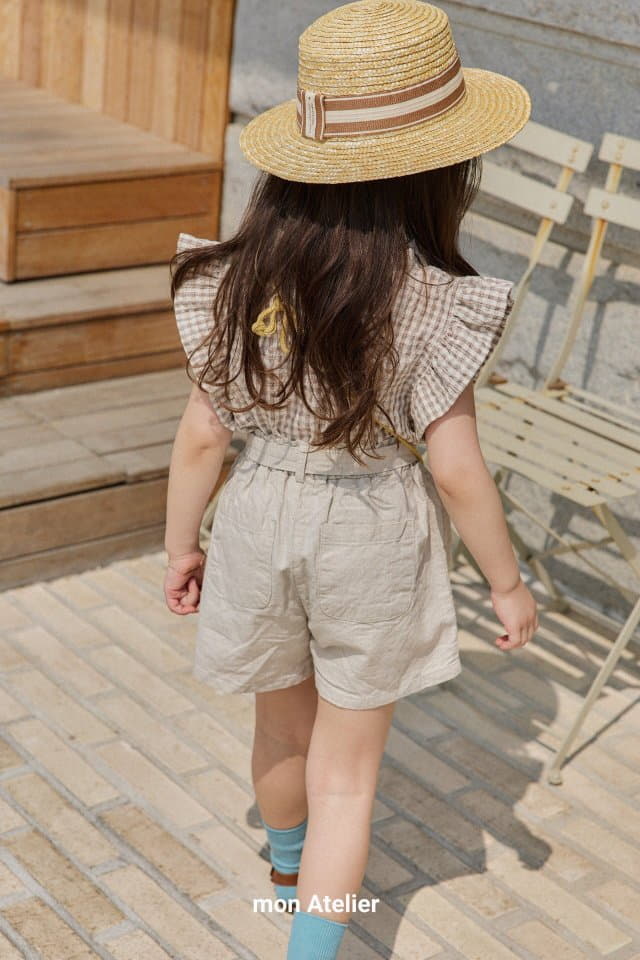 Mon Atelier - Korean Children Fashion - #discoveringself - Linen Belt Shorts - 5