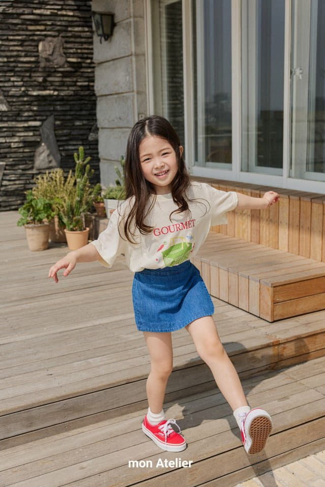 Mon Atelier - Korean Children Fashion - #fashionkids - Denim Wrap Shorts - 7