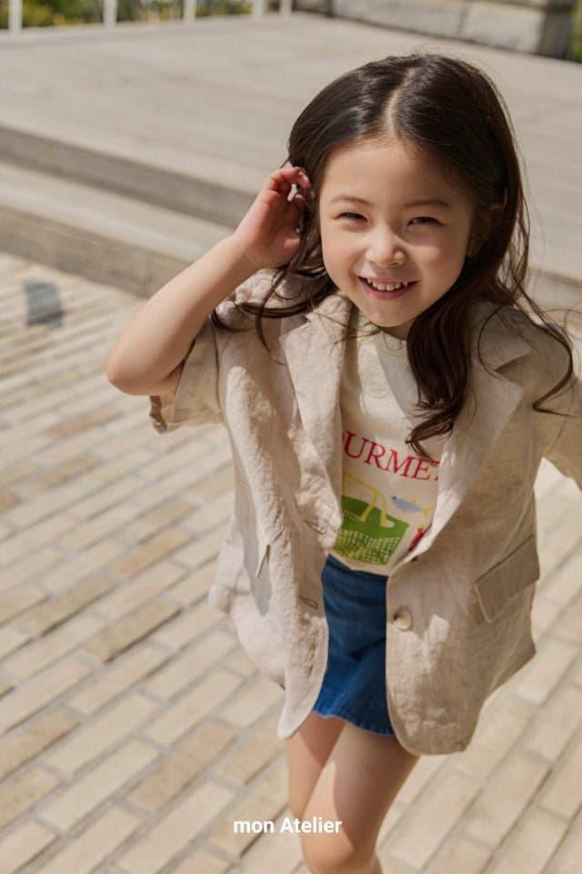 Mon Atelier - Korean Children Fashion - #fashionkids - Linen Half Jacket - 7