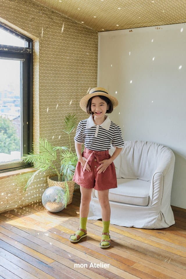 Mon Atelier - Korean Children Fashion - #kidsshorts - Linen Belt Shorts - 7