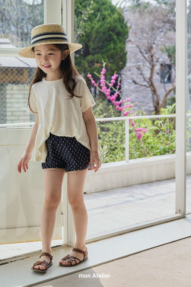 Mon Atelier - Korean Children Fashion - #kidsshorts - Linen Frea Tee - 2