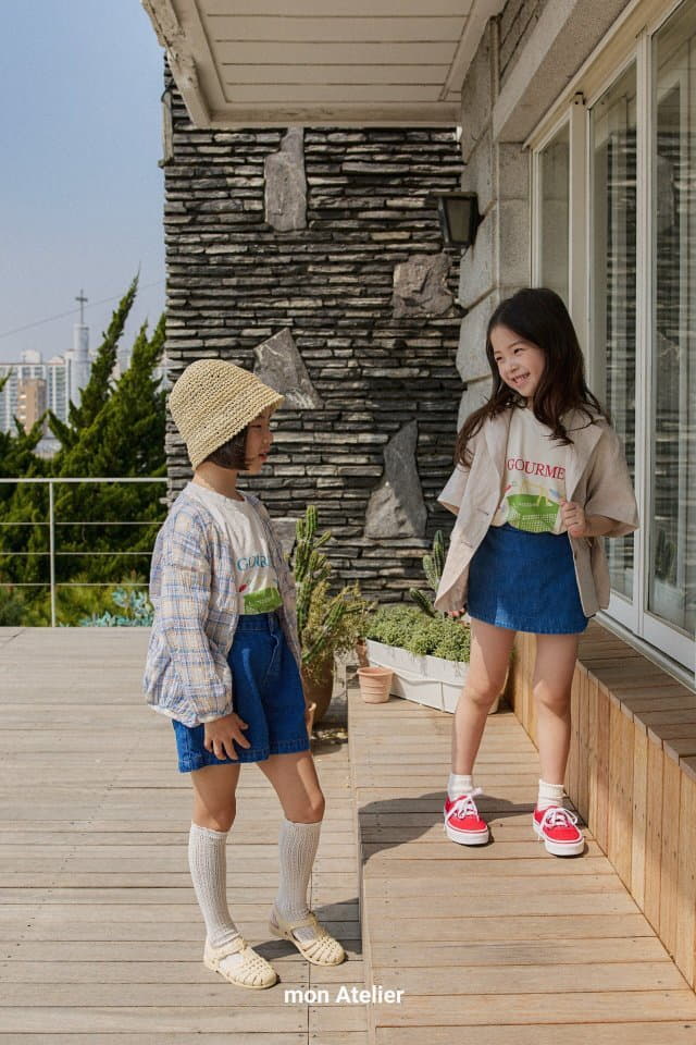 Mon Atelier - Korean Children Fashion - #kidsstore - Denim Wrap Shorts - 9