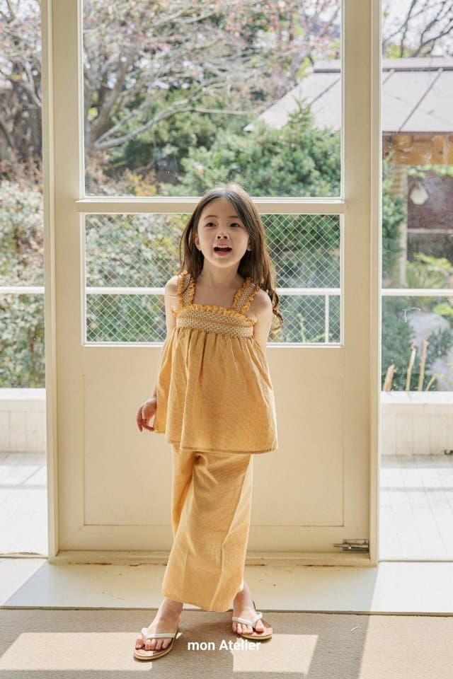 Mon Atelier - Korean Children Fashion - #prettylittlegirls - Orange Bonbon Top Bottom Set - 7