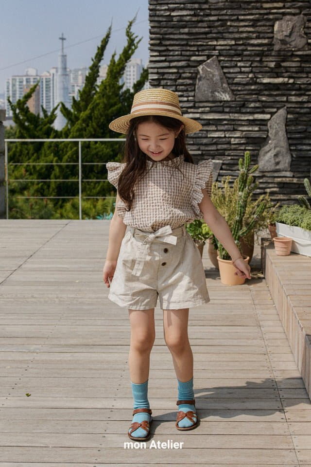 Mon Atelier - Korean Children Fashion - #stylishchildhood - Linen Belt Shorts