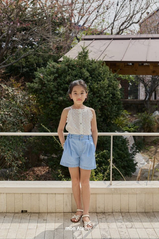 Mon Atelier - Korean Children Fashion - #todddlerfashion - Denim Shorts