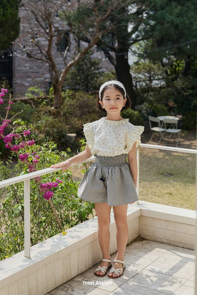 Mon Atelier - Korean Children Fashion - #toddlerclothing - Blan Frill Blouse - 12